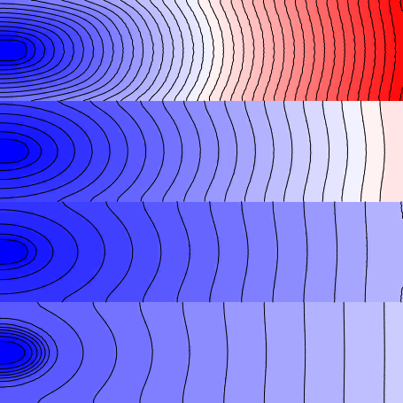 Activation sequence produced by asserting the --non_planar_stim flag. There is now a discrete point stimulus in each region instead of one big planar stimulus.